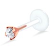 Round gemstone Labret Silver LA-105